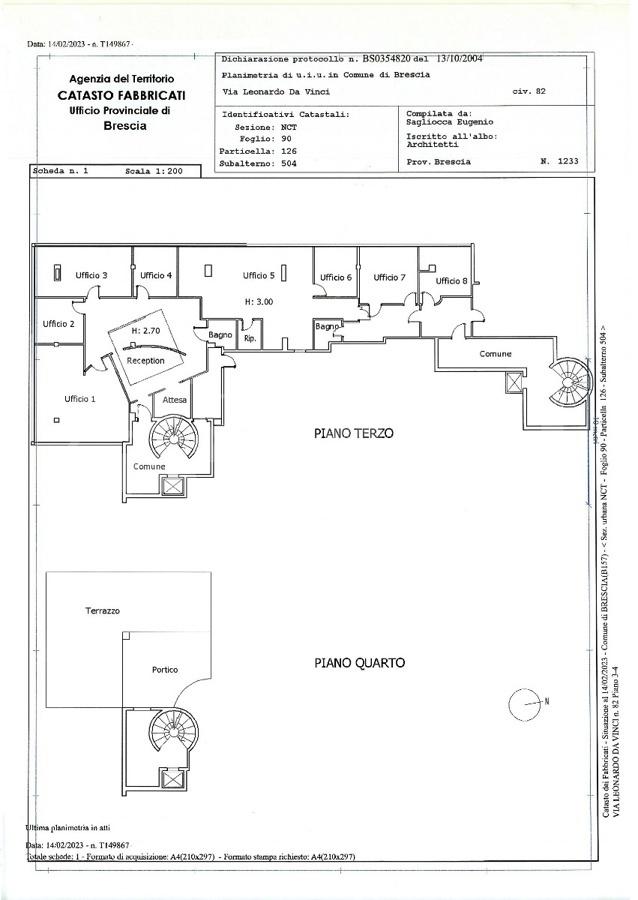 Ufficio in Via Leonardo da Vinci 82, Brescia, {3} - Planimetria 1