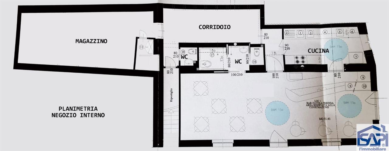 Negozio in Via IV Novembre, Albiate, {3} - Planimetria 1