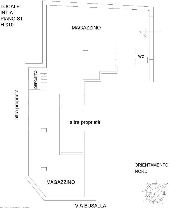 Magazzino in Via Busalla 9, Roma, {3} - Planimetria 1