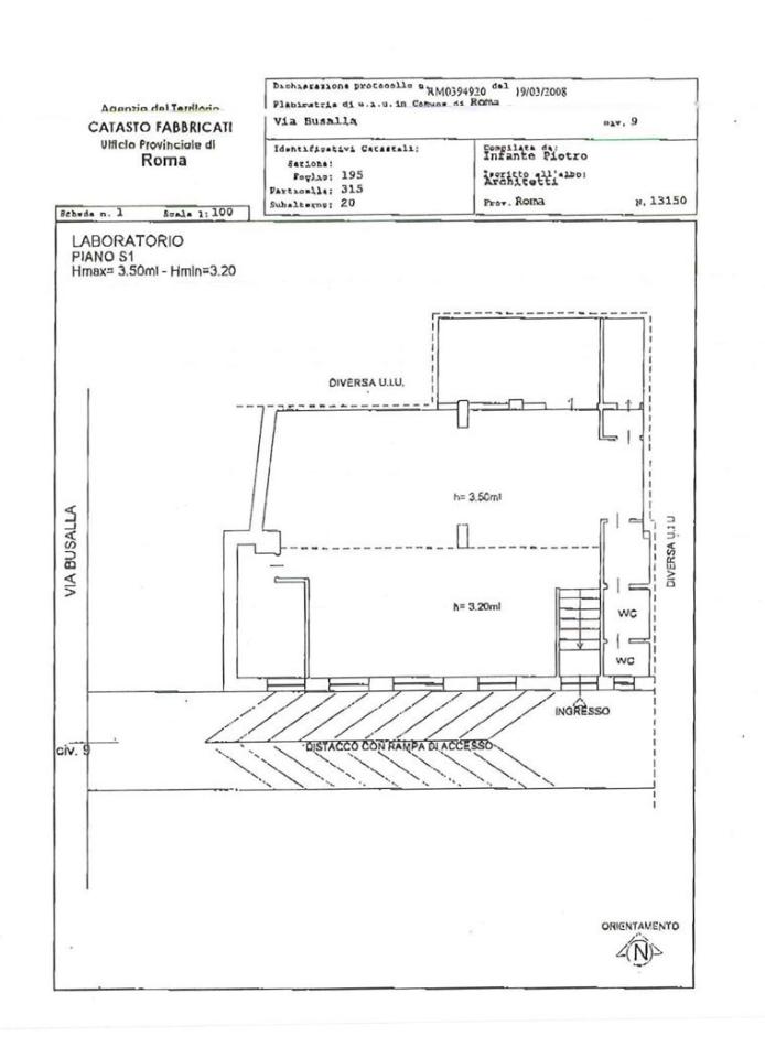 Laboratorio in Via Busalla 9, Roma, {3} - Planimetria 1