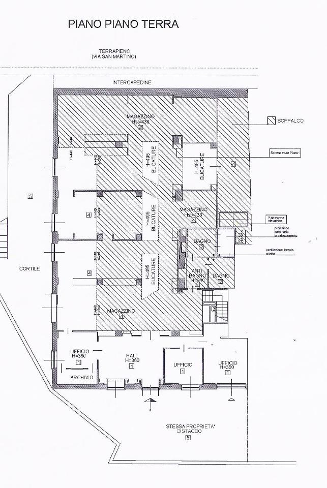 Palazzina commerciale in Via San Martino, Genova, {3} - Planimetria 1
