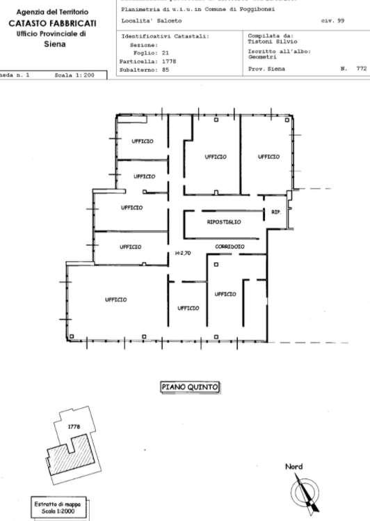 Negozio in Via Salceto, Poggibonsi, {3} - Planimetria 1