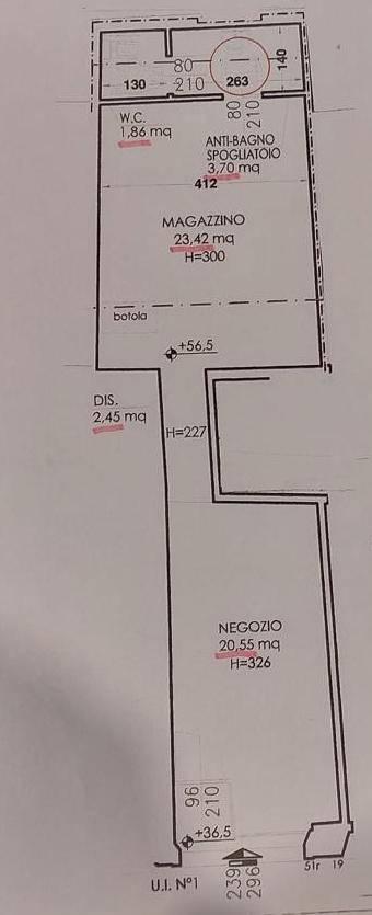 Negozio in Via Maggio, Firenze, {3} - Planimetria 1