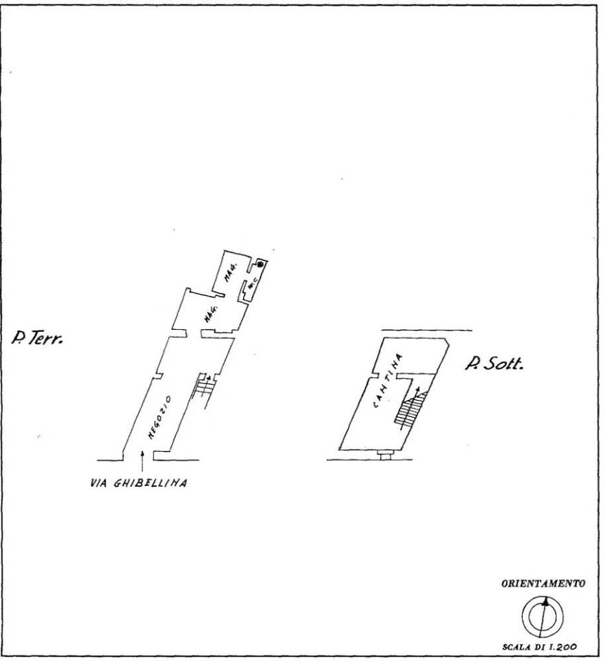 Negozio in Via Ghibellina, Firenze, {3} - Planimetria 1