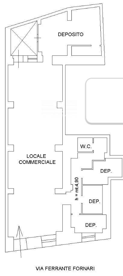 Negozio in Via Ferrante Fornari 11, Brindisi, {3} - Planimetria 1
