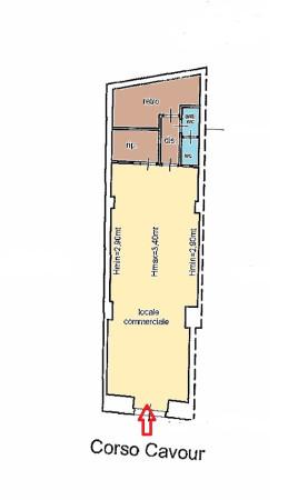 Negozio in Via Camillo Benso di Cavour, Trani, {3} - Planimetria 1