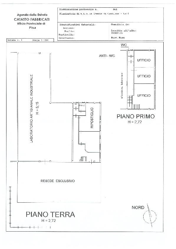 Capannone in , Casciana Terme Lari, {3} - Planimetria 1