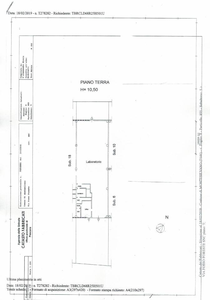 Capannone in Via Fosso Foreste 10, Montesilvano, {3} - Planimetria 1