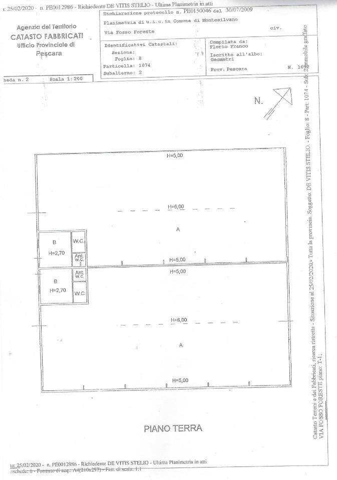 Capannone in Via Fosso Foreste, Montesilvano, {3} - Planimetria 1