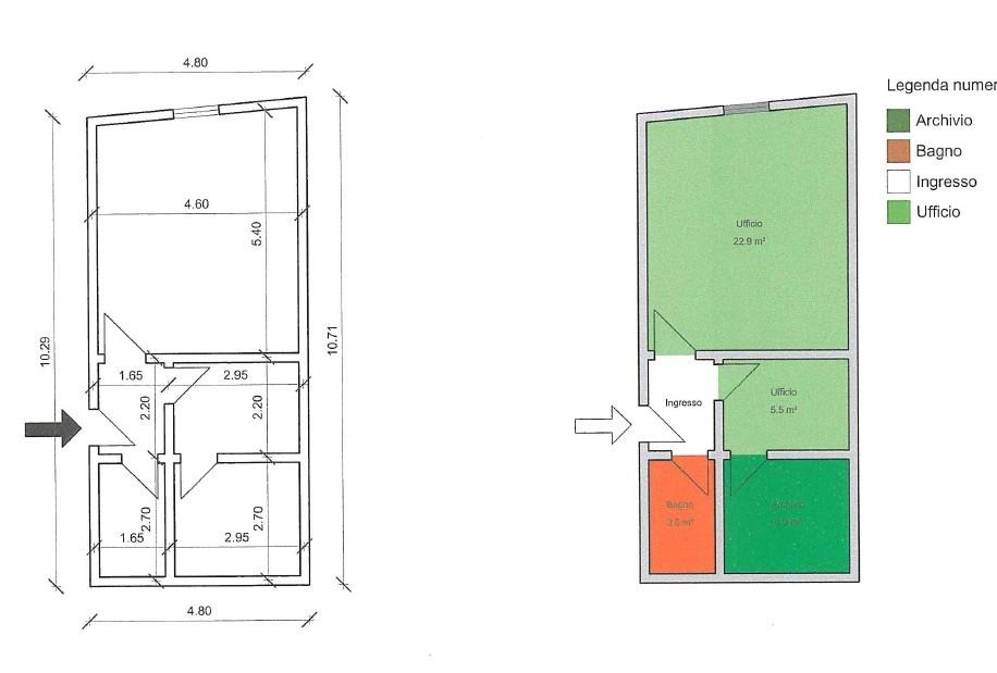 Ufficio in Tosco Romagnola 1816, Cascina, {3} - Planimetria 1