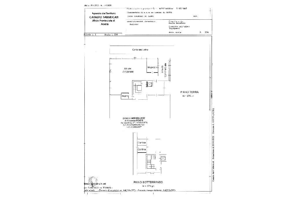 Negozio in Corso Lancieri di Aosta, Aosta, {3} - Planimetria 1