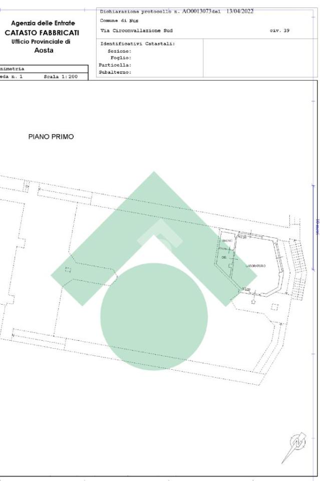 Laboratorio in Via Circonvallazione 39, Nus, {3} - Planimetria 1