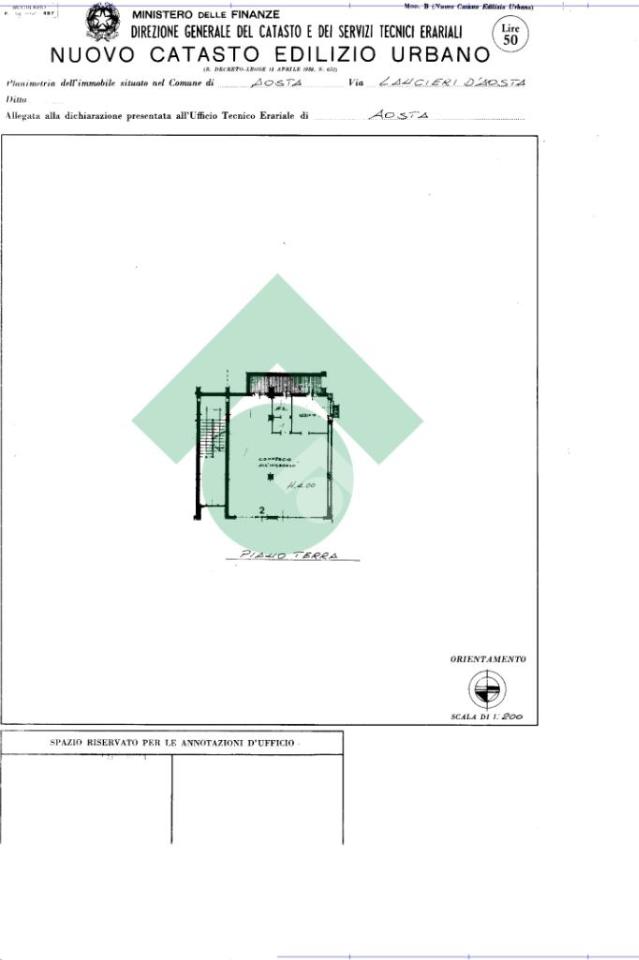 Negozio in Corso Lancieri di Aosta, Aosta, {3} - Planimetria 1