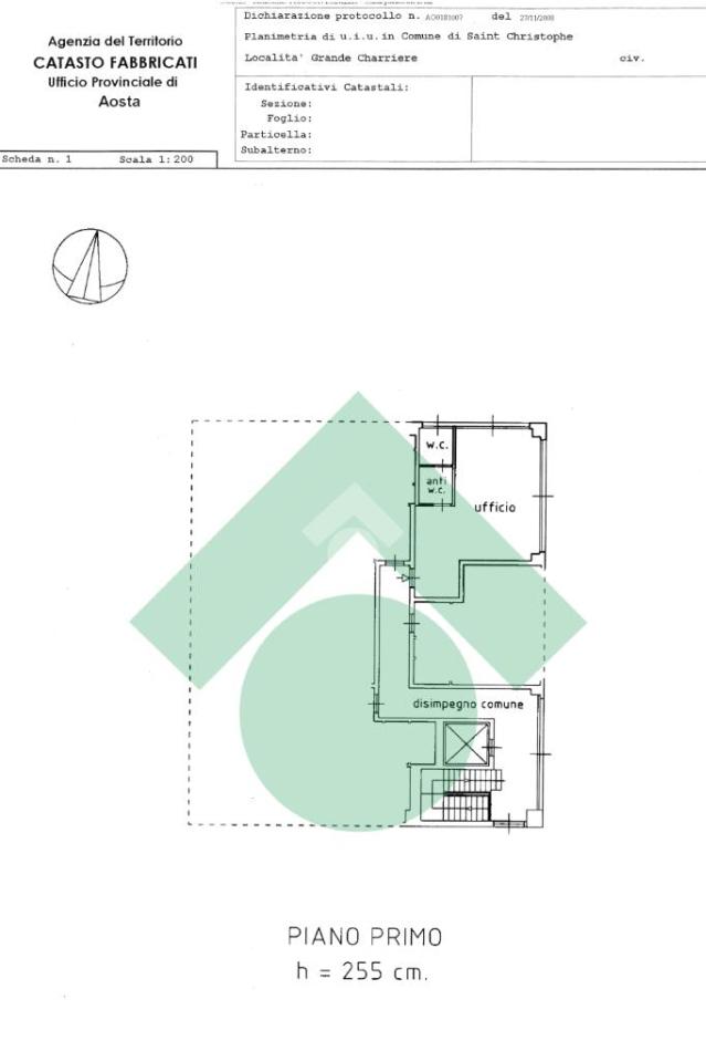 Ufficio in Località Grande CharrièRe 9, Saint Christophe, {3} - Planimetria 1