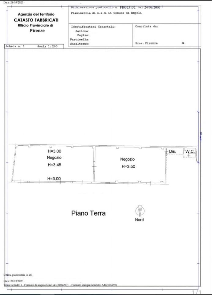 Locale commerciale in a Gian Battista Vico 48, Empoli, {3} - Planimetria 1