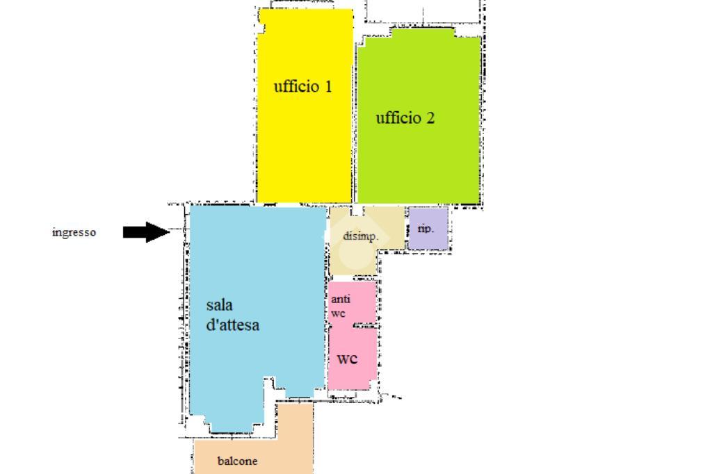 Ufficio in Via Giuseppe Verdi 28, Alessandria, {3} - Planimetria 1