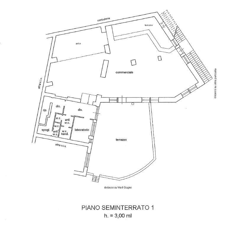 Esercizio commerciale in Piazza Pelosi, Monterotondo, {3} - Planimetria 1