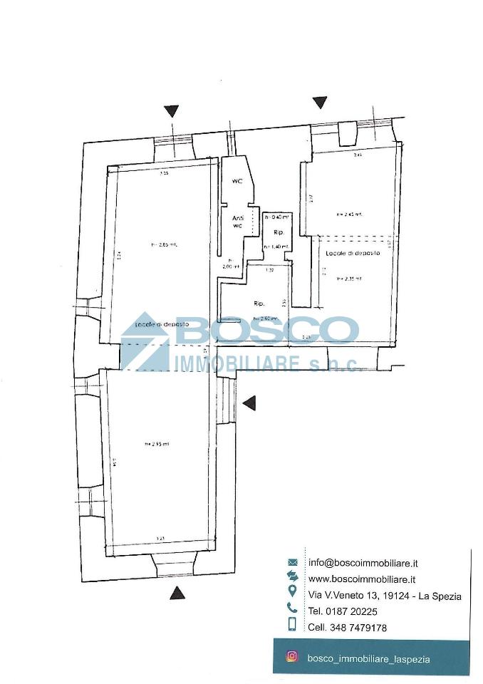 Negozio in Salita Arpara, Lerici, {3} - Planimetria 1