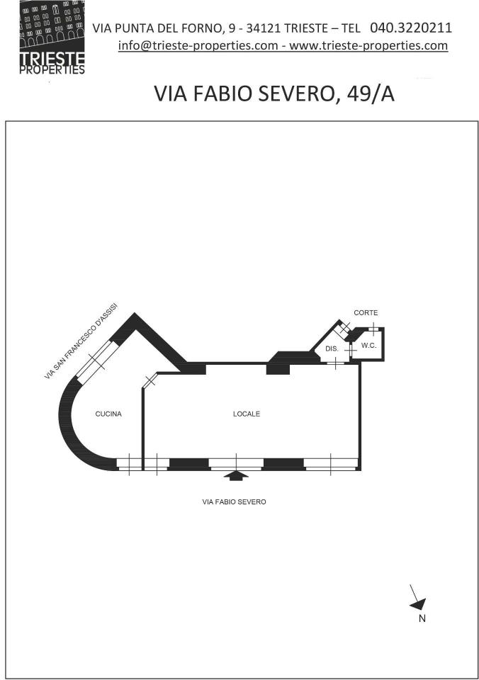 Negozio in Via Severo Fabio 49, Trieste, {3} - Planimetria 1