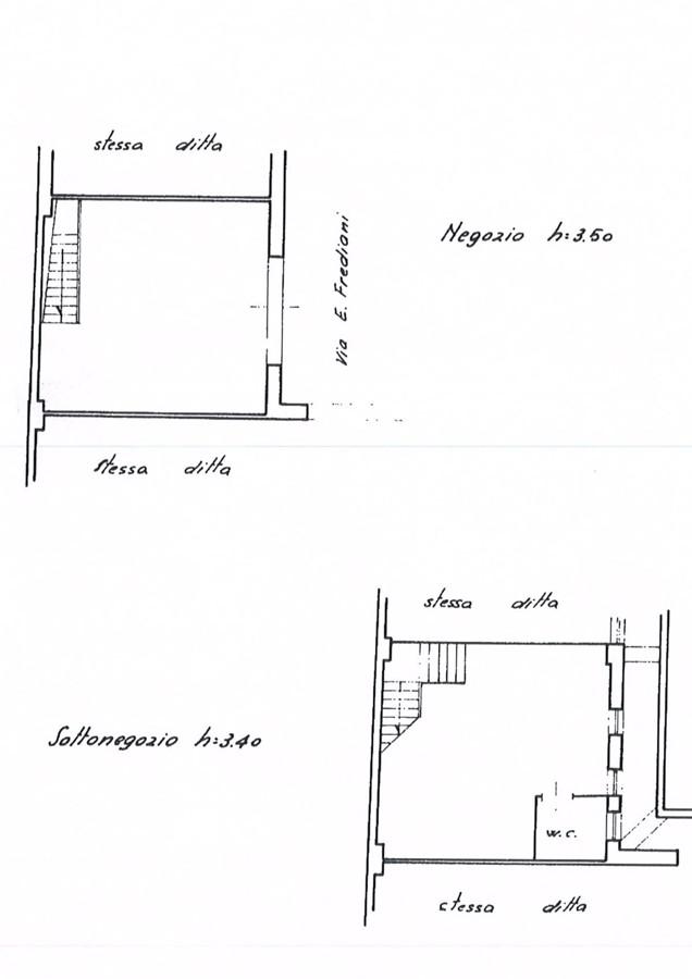 Negozio in Via Ermenegildo Frediani, Roma, {3} - Planimetria 1