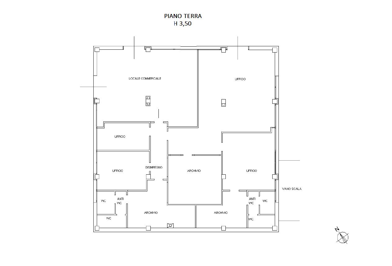 Ufficio in Via Salvatore Quasimodo 42/C, Castel Maggiore, {3} - Planimetria 1