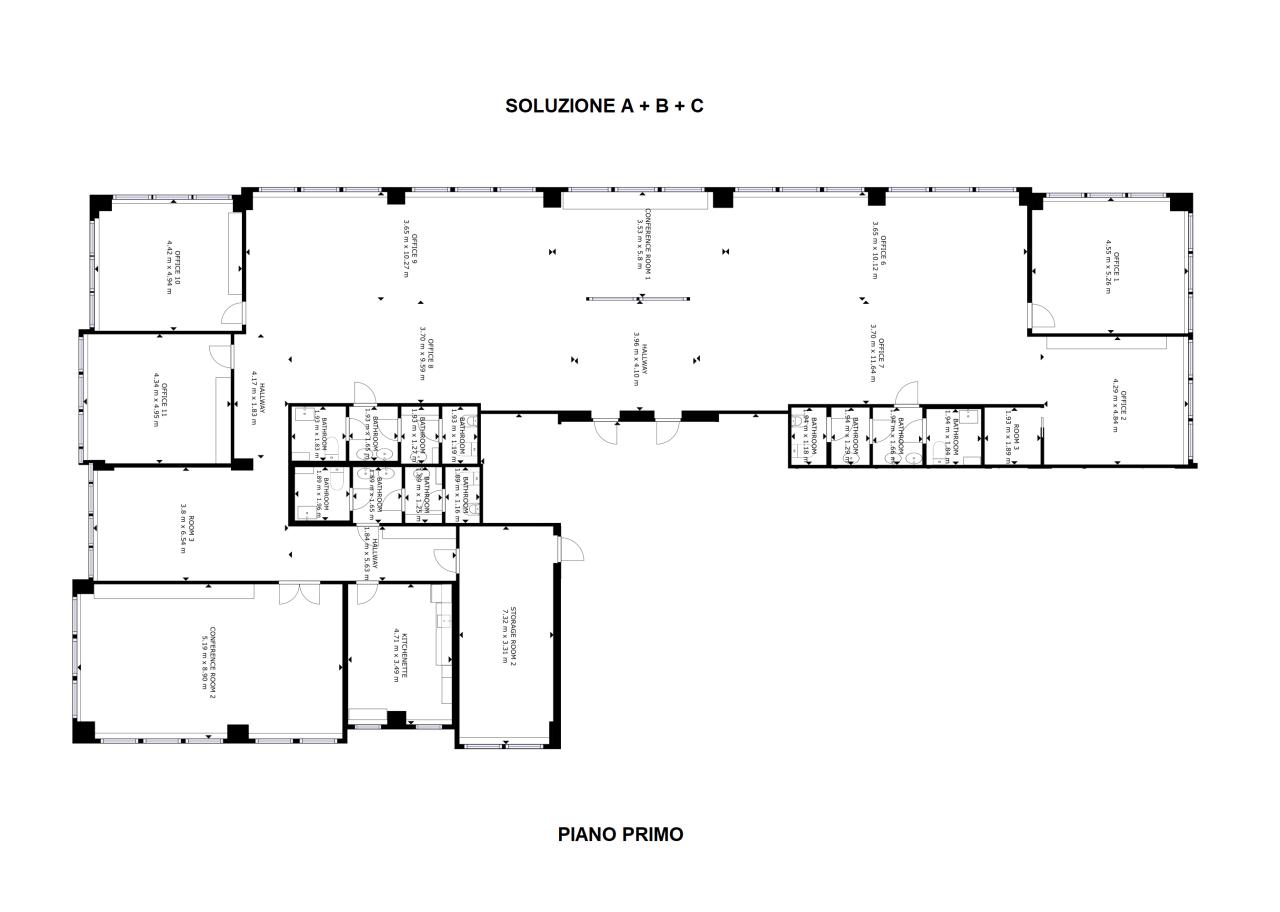 Ufficio in Via Giuseppe Brini 45, Bologna, {3} - Planimetria 1
