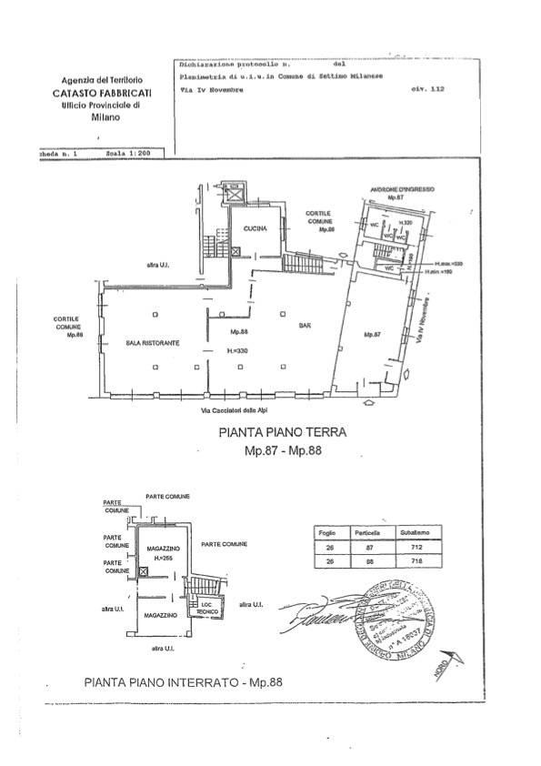 Negozio in Via IV Novembre 112, Settimo Milanese, {3} - Planimetria 1