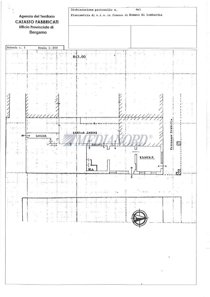 Negozio in Romano di Lombardia 16, Romano Di Lombardia, {3} - Planimetria 1
