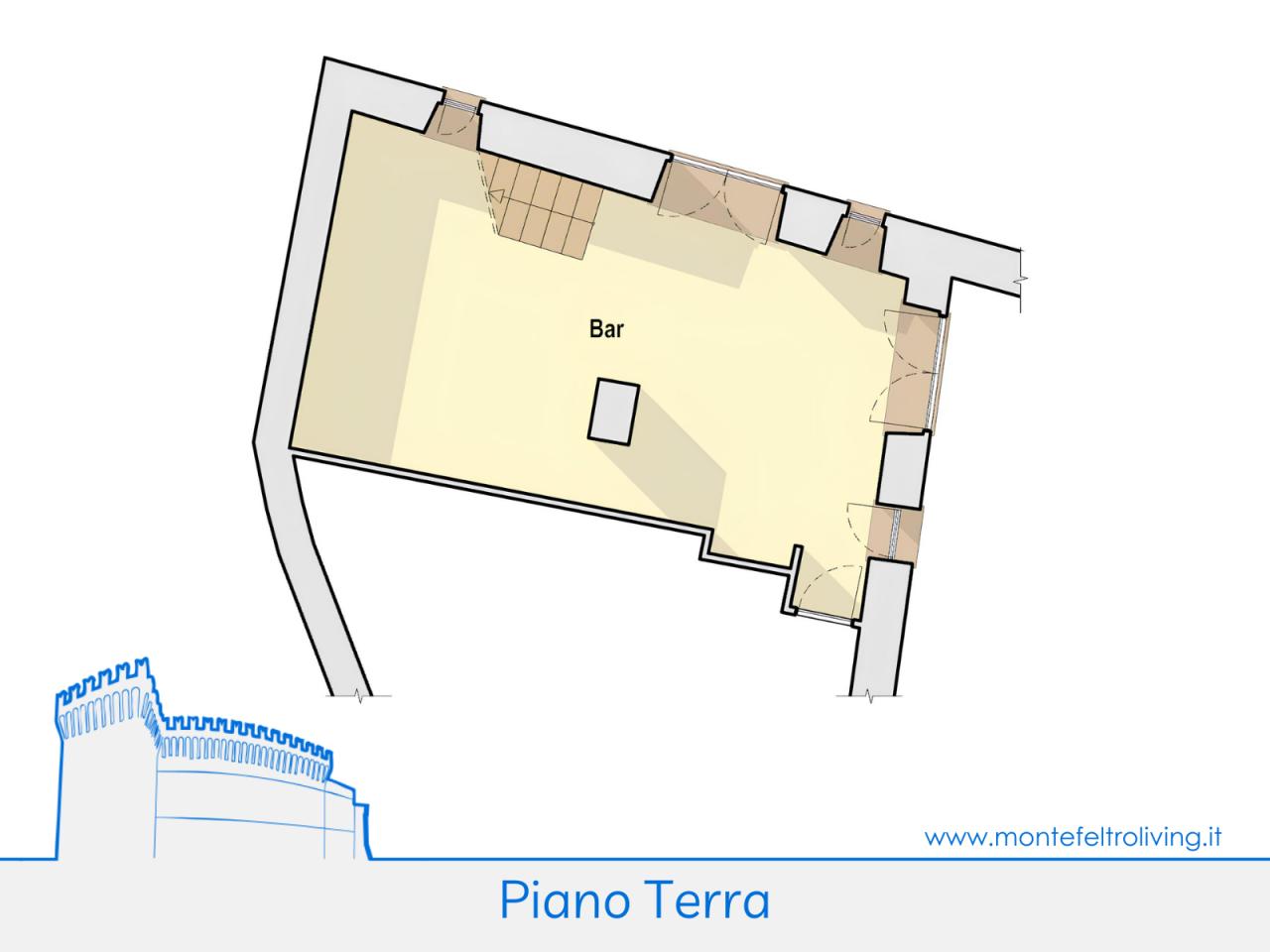 Negozio in Via Parco delle Rimembranze, Sant'Angelo In Vado, {3} - Planimetria 1