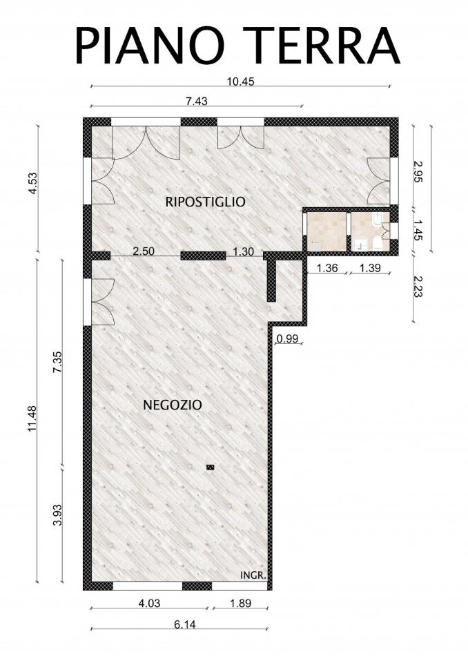 Negozio in Corso Giuseppe Mazzini 321, Molinella, {3} - Planimetria 1