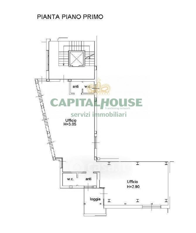 Ufficio in Via Palazzetti 5/a, San Lazzaro Di Savena, {3} - Planimetria 1