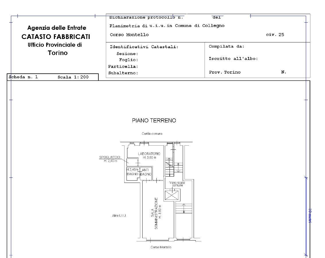 Bar in Corso Montello 25, Collegno, {3} - Planimetria 1