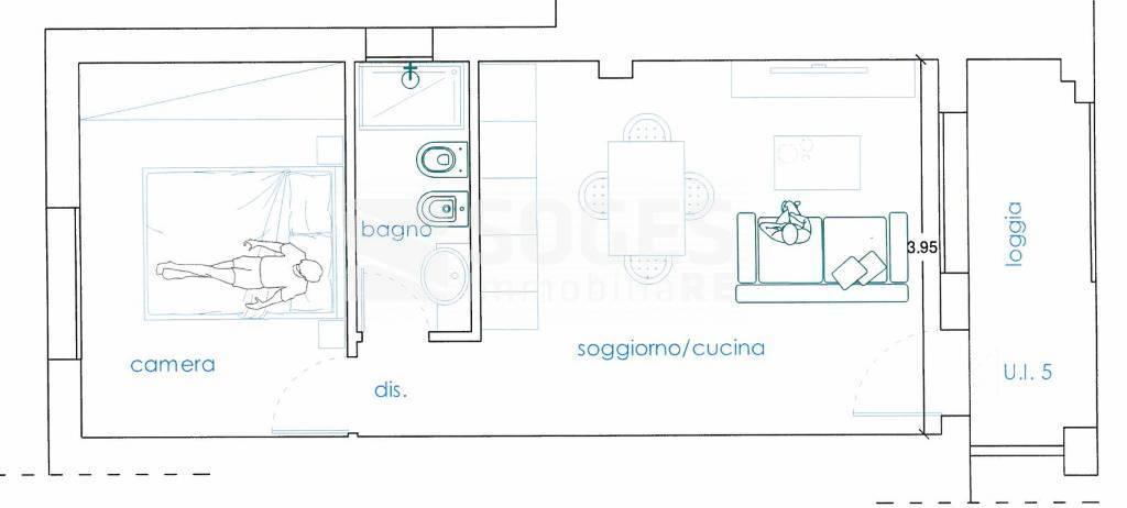 2-room flat in {3}, Via Znojmo - Planimetry 1