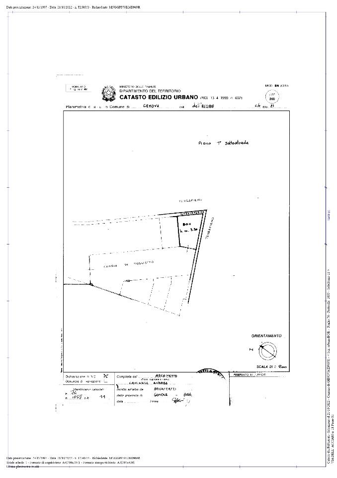 Parcheggio chiuso in Via dell'Acciaio  21, Genova, {3} - Planimetria 1