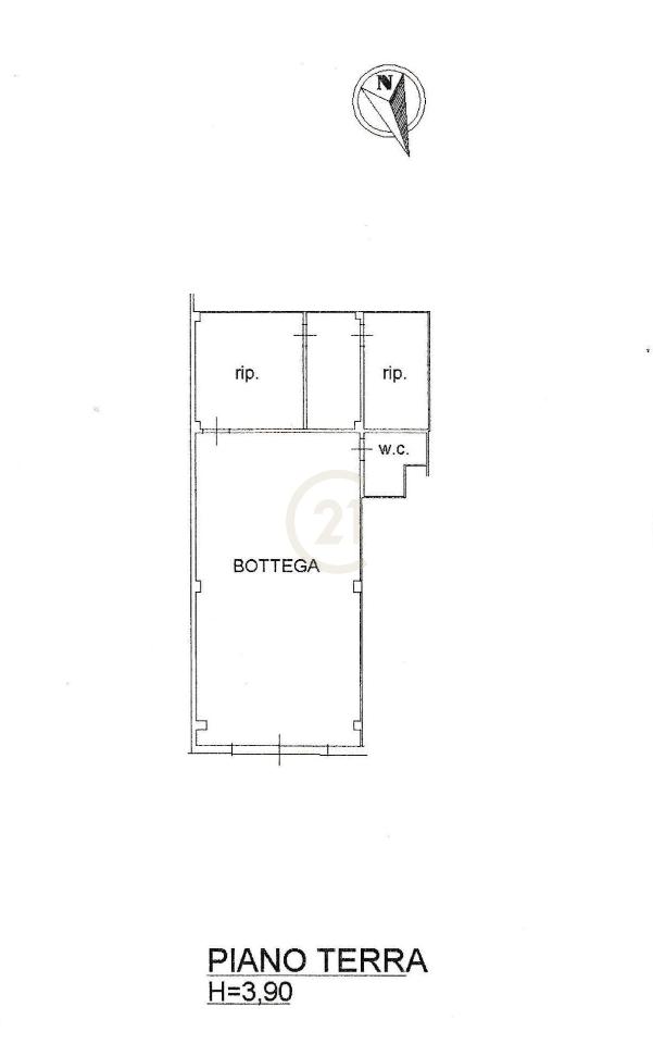 Palazzina commerciale in Via dei Vespri 289, Misterbianco, {3} - Planimetria 1