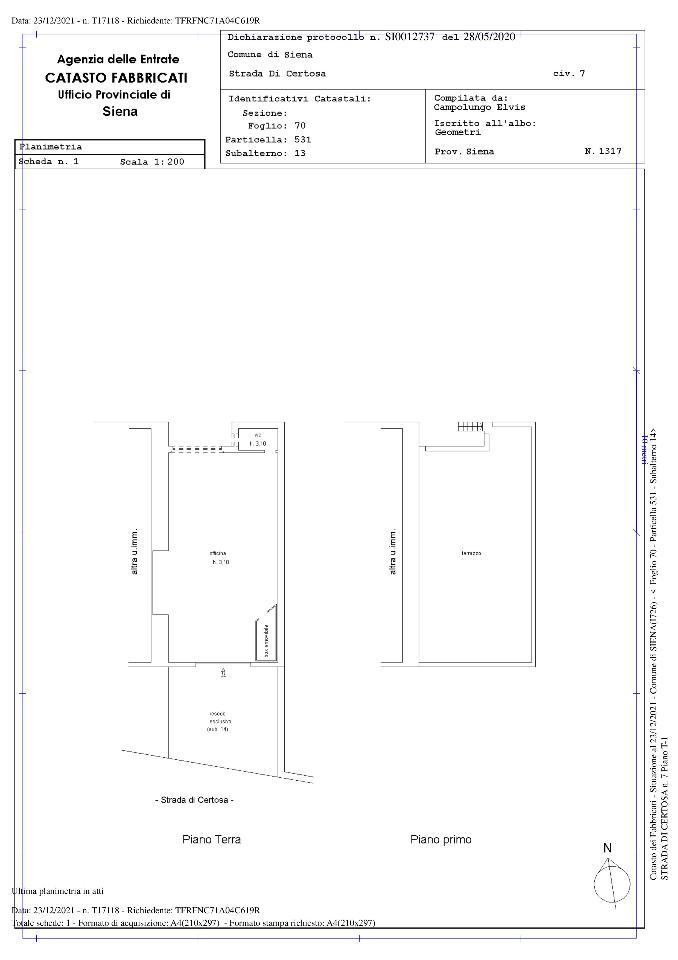 Locale commerciale in {3}, Str. di Certosa 12 - Planimetria 1