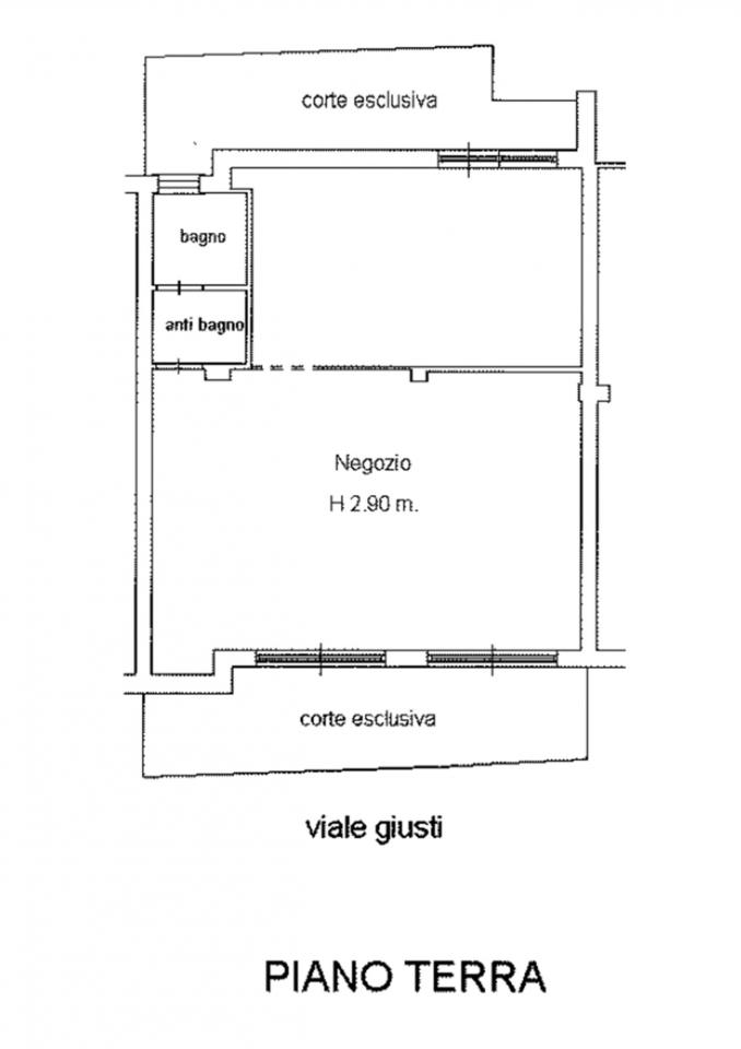 Palazzina commerciale in Via Giusti, Grosseto, {3} - Planimetria 1