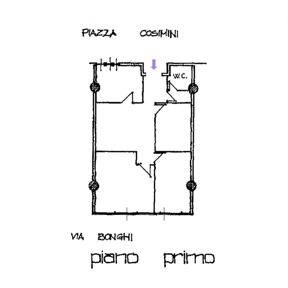 Ufficio in Piazzale Cosimini, Grosseto, {3} - Planimetria 1