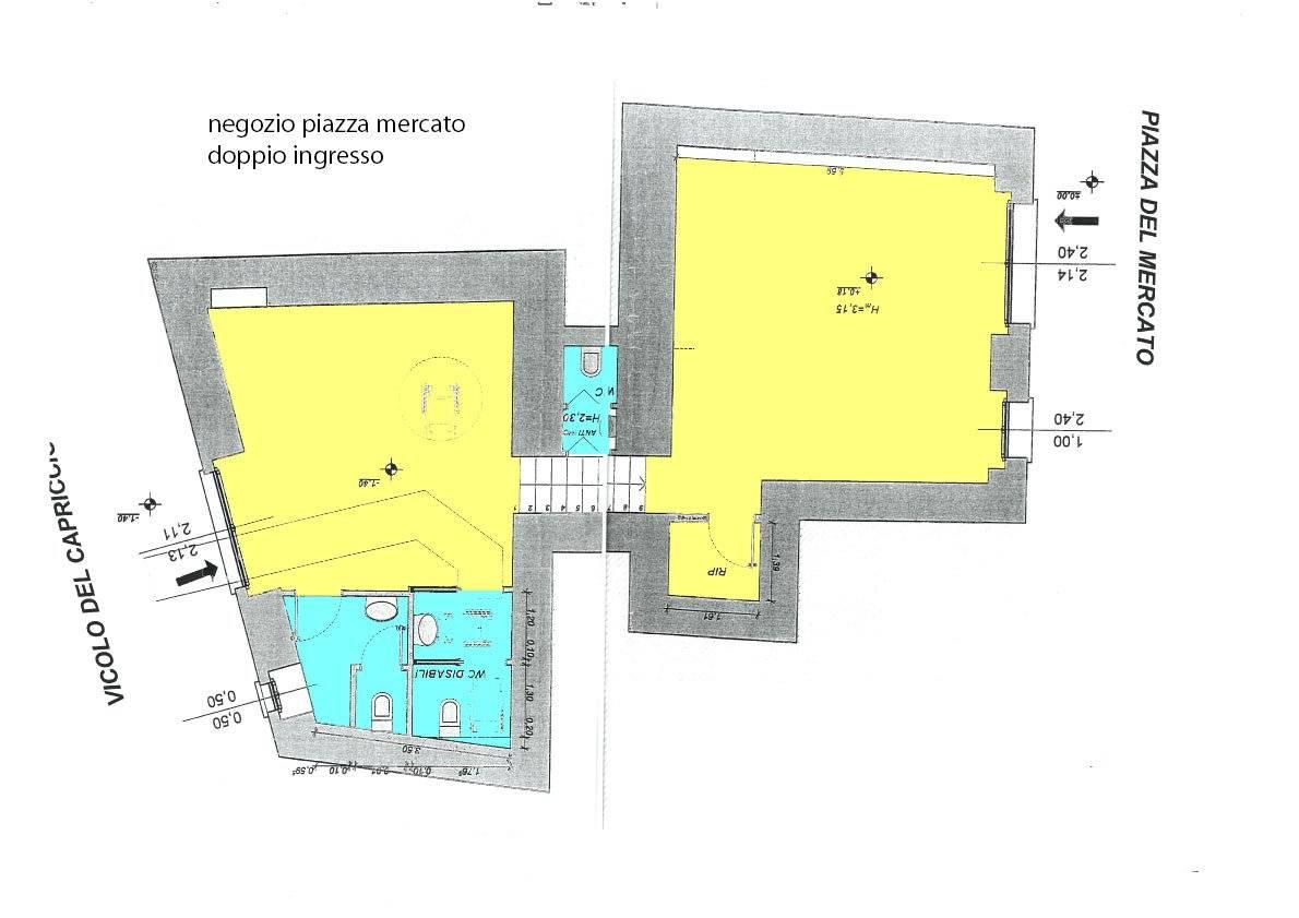 Negozio in Piazza del Mercato, Brescia, {3} - Planimetria 1