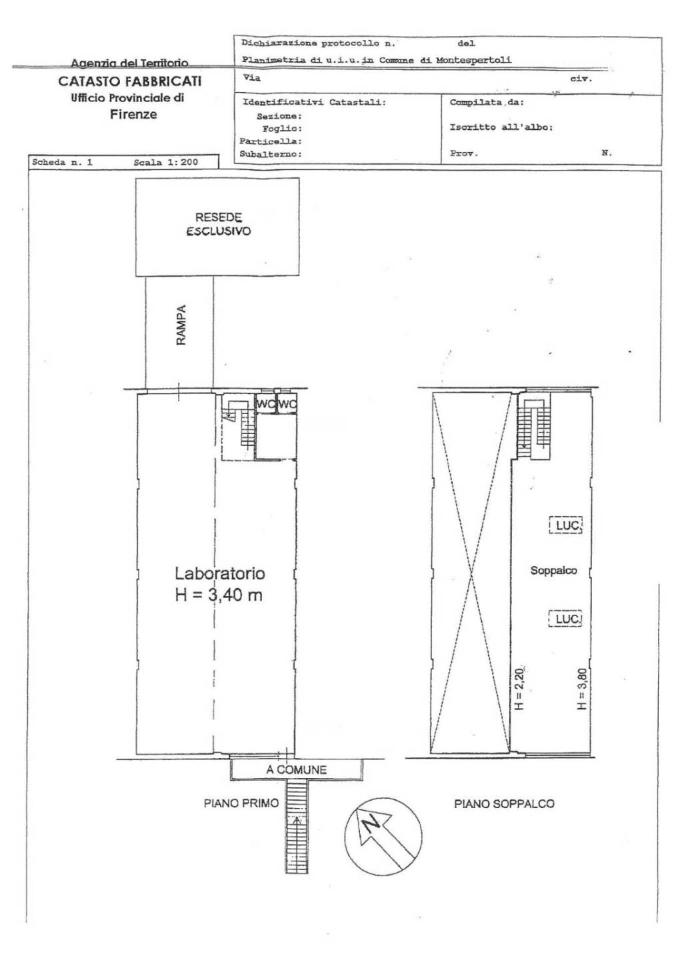 Industrial shed in Anselmo, Montespertoli - Planimetry 1