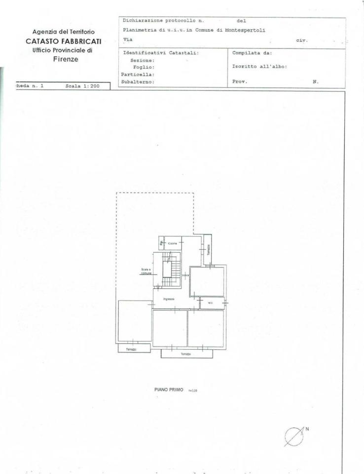 Appartamento in Via Bini, Montespertoli - Planimetria 1