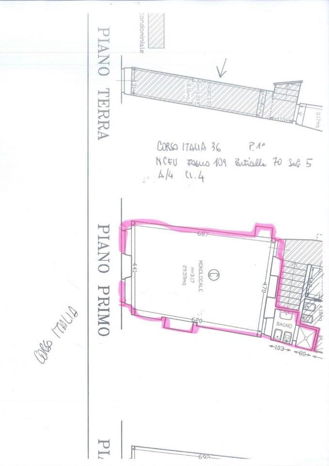 Monolocale in vendita, Corso Italia 36, Castiglion Fiorentino - Planimetria 1