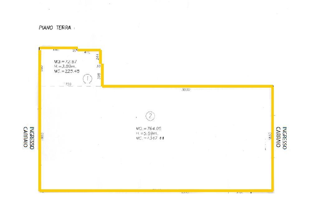 Capannone in Via G. Rizzo 79, Solesino, {3} - Planimetria 1
