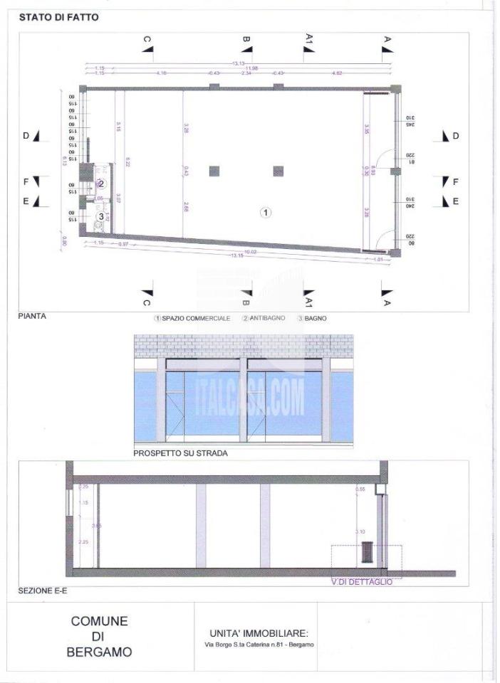 Negozio in Borgo Santa Caterina, Bergamo, {3} - Planimetria 1