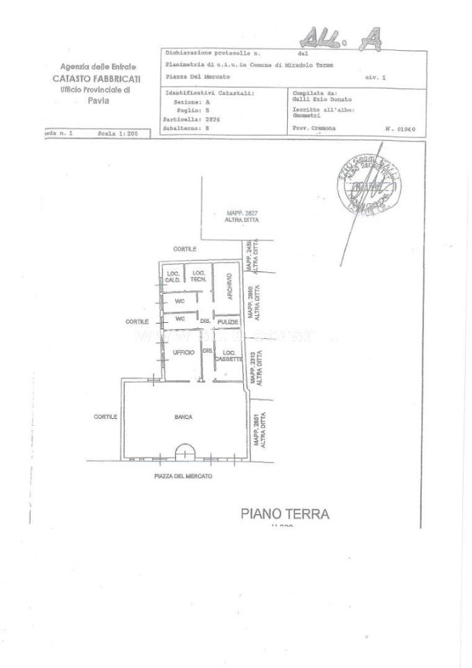 Ufficio in Piazza Unita' d'Italia, Miradolo Terme, {3} - Planimetria 1