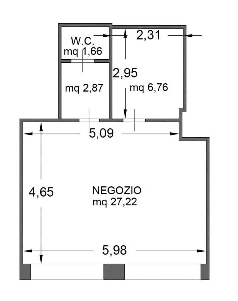 Negozio in Via Luigia Poloni 24, Verona, {3} - Planimetria 1