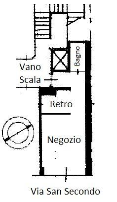 Negozio in Via San Secondo 64, Torino, {3} - Planimetria 1