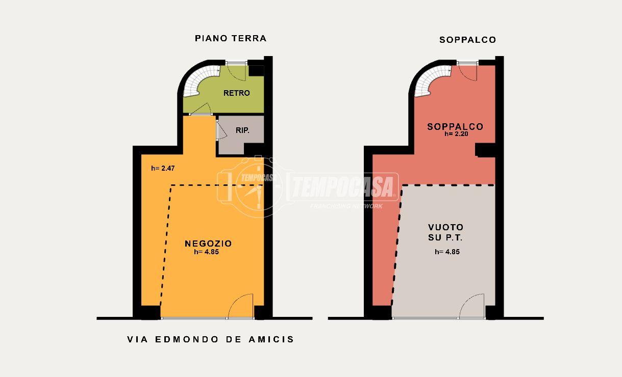 Negozio in Via Edmondo De Amicis 28, Milano, {3} - Planimetria 1