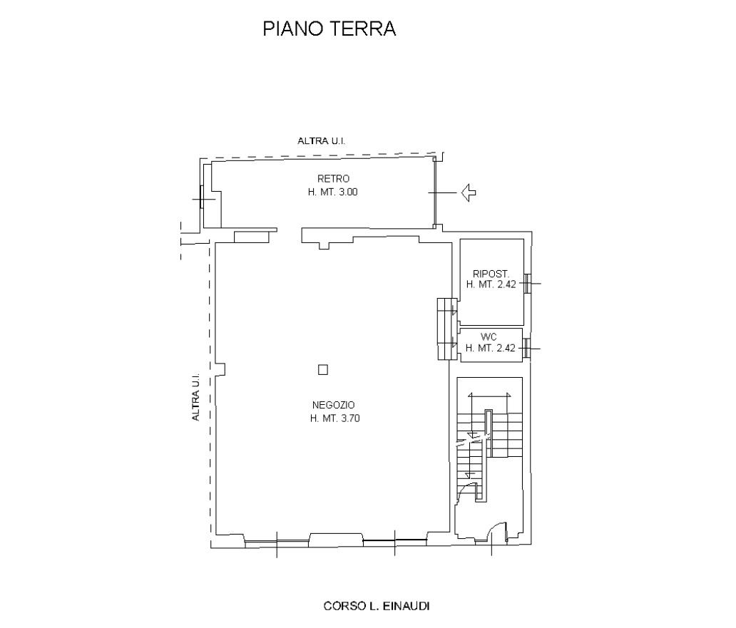 Negozio in Corso Luigi Einaudi 148, Asti, {3} - Planimetria 1