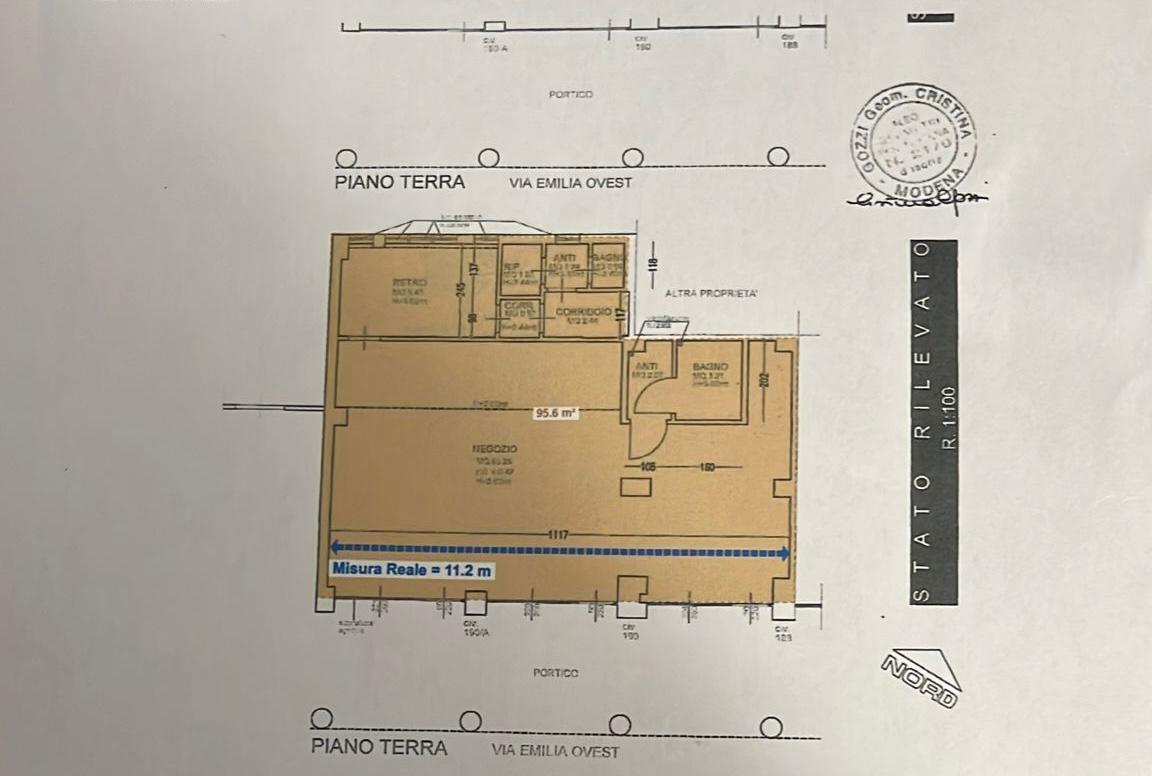 Ristorante in Via Emilia Est 157, Castelfranco Emilia, {3} - Planimetria 1